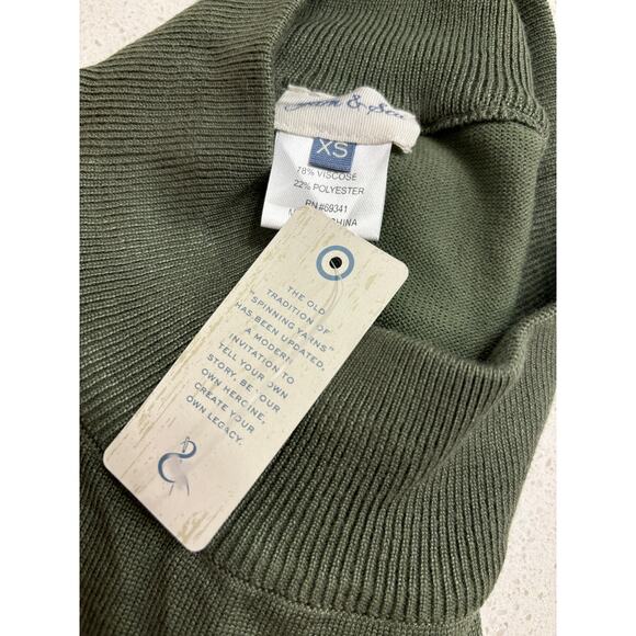 Yarn & Sea Olive Green Sweater NWT Size XS - Picture 4 of 4